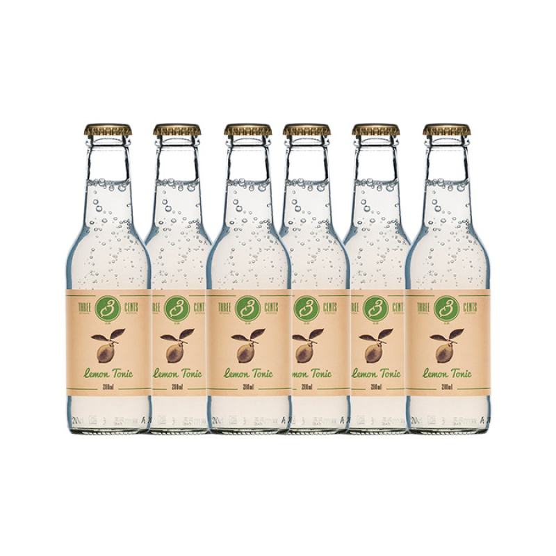 THREE CENTS LEMON TONIC 6x200ml