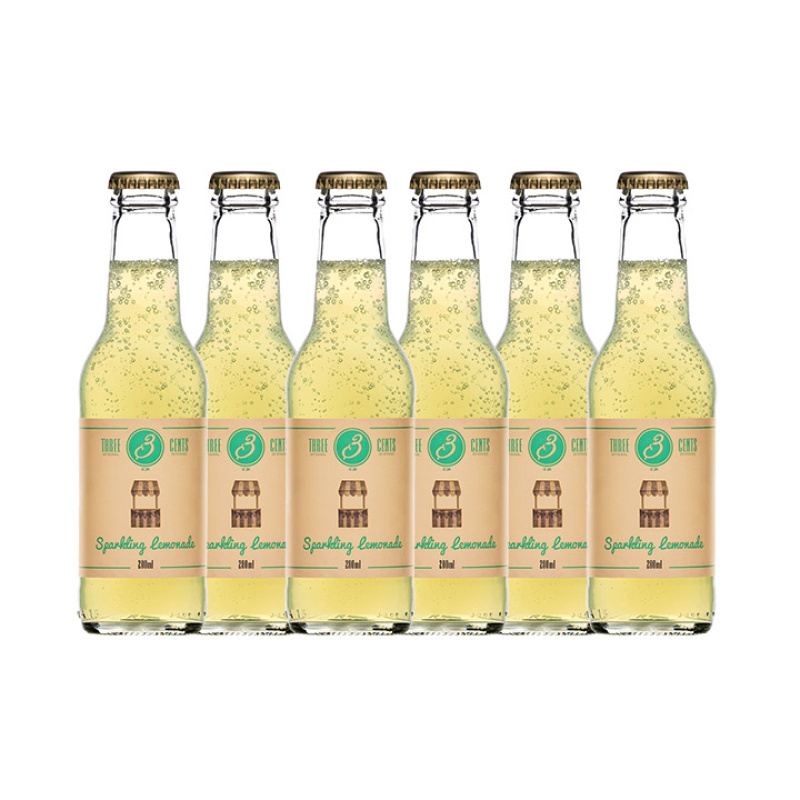 THREE CENTS SPARKLING LEMONADE 6x200ml