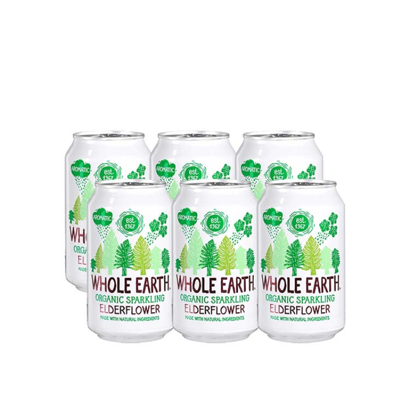 WHOLE EARTH SPARKLING ELDERFLOWER 6x330ml bio