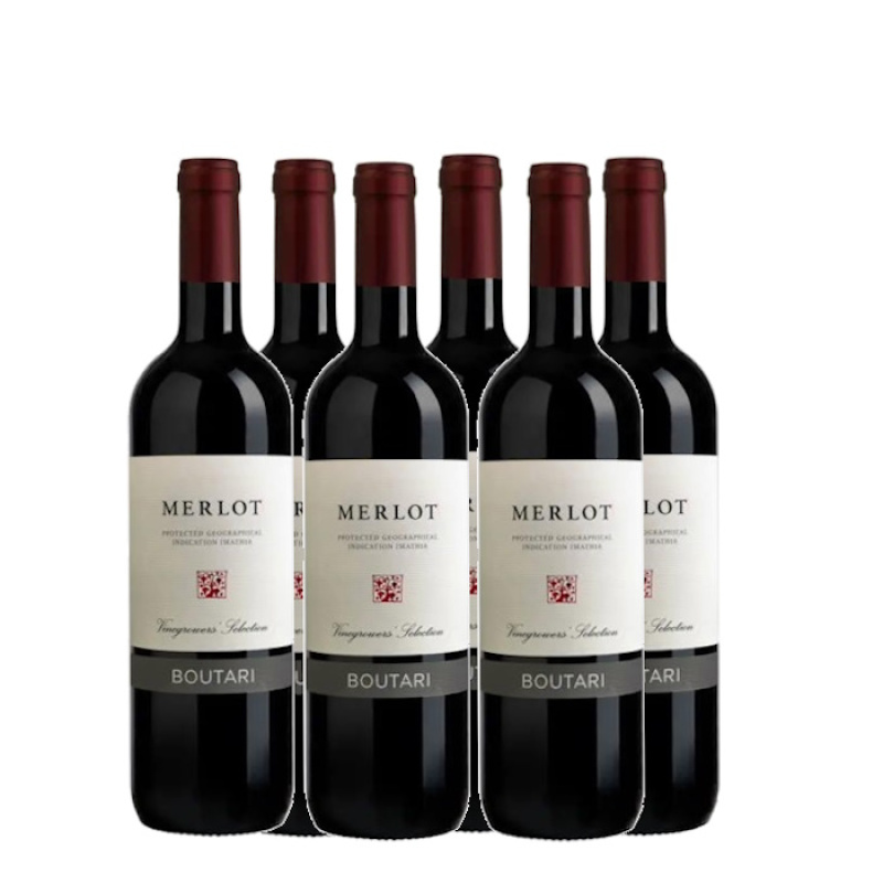 BOUTARI MERLOT 14.5%VOL 750ml 6pcs