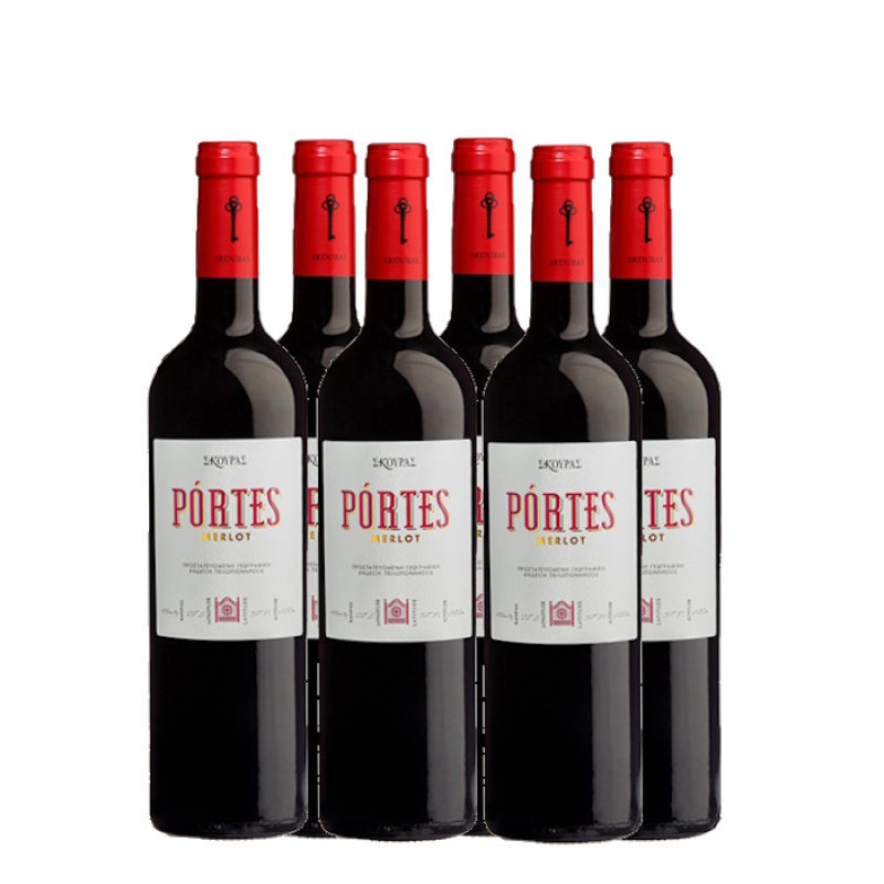 SKOURAS PORTES MERLOT 14%VOL 750ml 6pcs