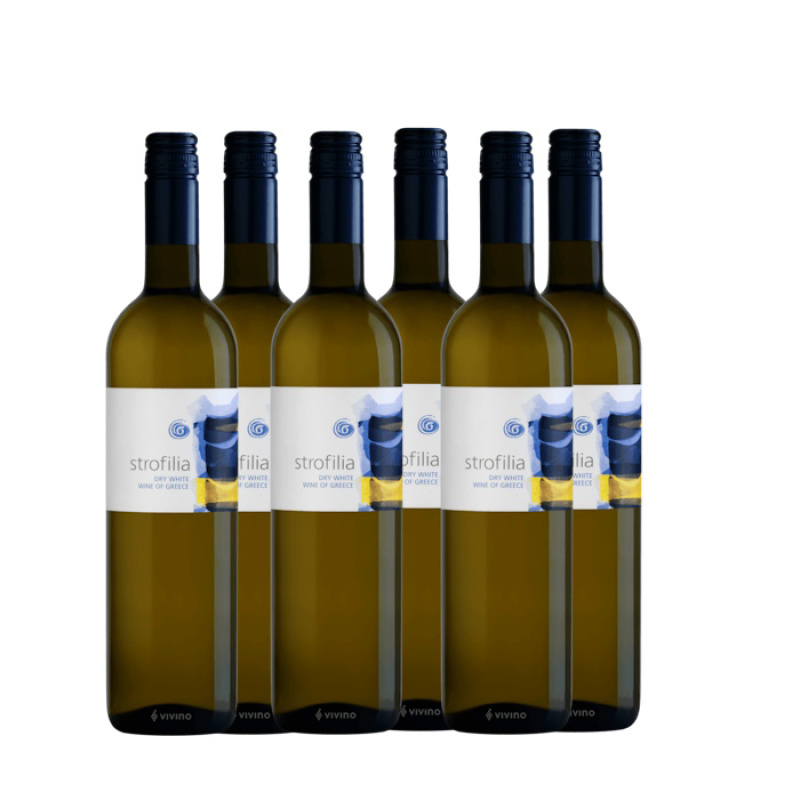 STROFILIA DRY WHITE WINE 12.5%VOL 750ml 6pcs