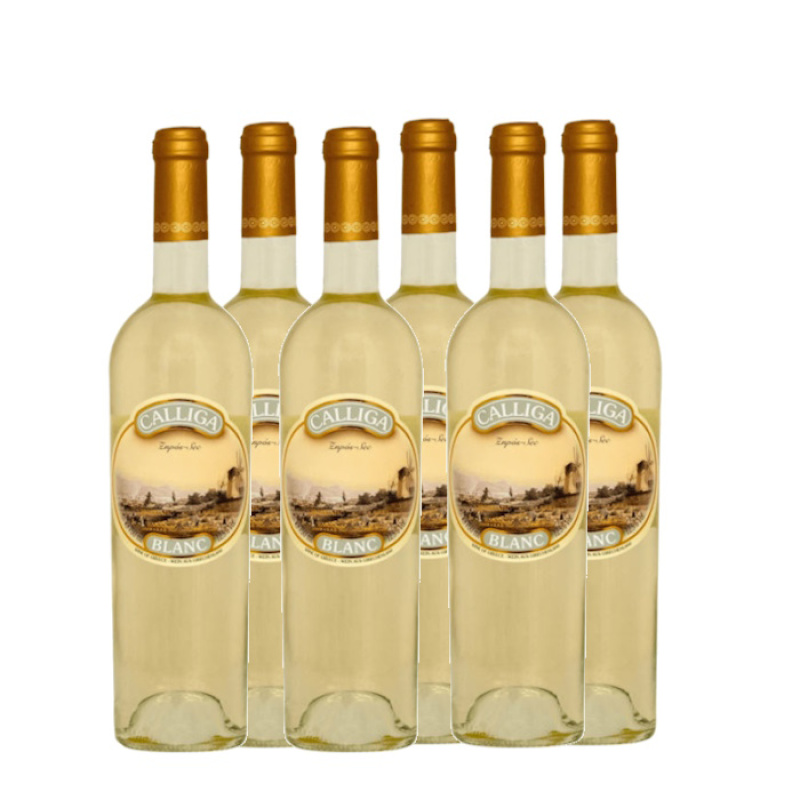 CALLIGA BLANC SEC DRY WHITE WINE 12%VOL 750ml 6pcs