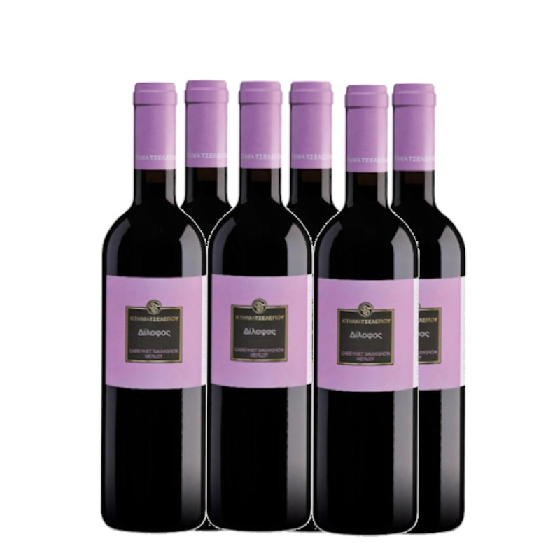 TSELEPOU ESTATE DILOFOS RED WINE 14%VOL 750ml 6pcs