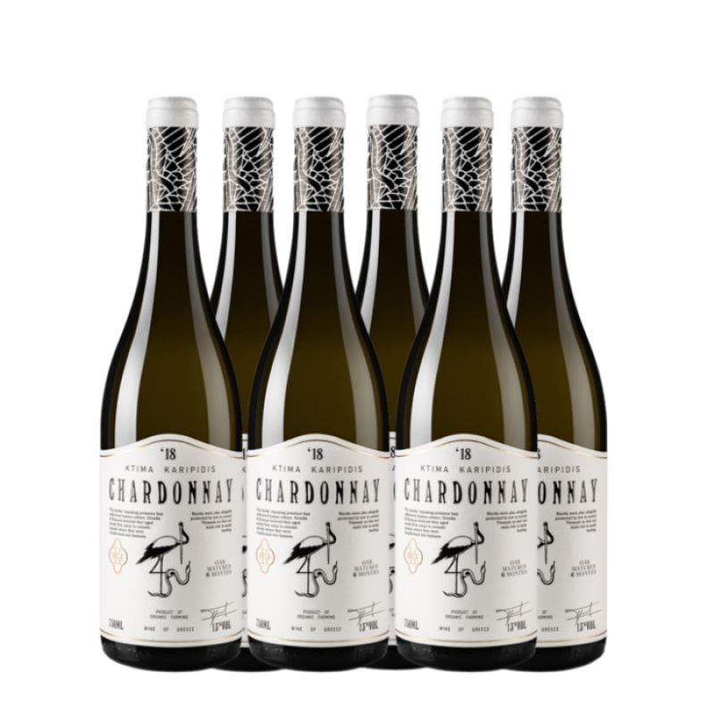 KARIPIDIS ESTATE CHARDONNAY 13%VOL 750ml bio 6pcs