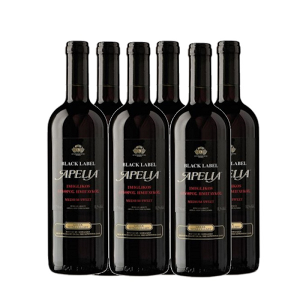 APELIA BLACK LABEL SEMI SWEET RED WINE 11,5%VOL 750ml 6pcs