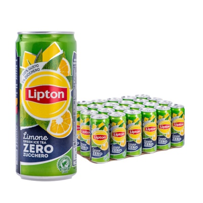 LIPTON ZERO SUGAR LEMON GREEN ICE TEA CAN 330ml 24pcs