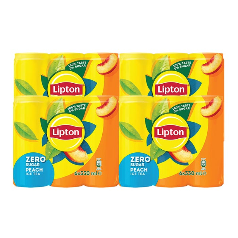 LIPTON ZERO SUGAR PEACH ICE TEA CAN 330ml 24pcs