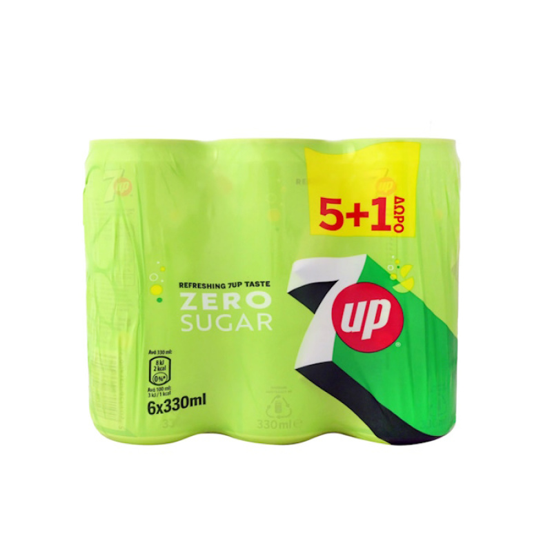 7UP FREE LEMON & LIME 330ml 5+1 FREE