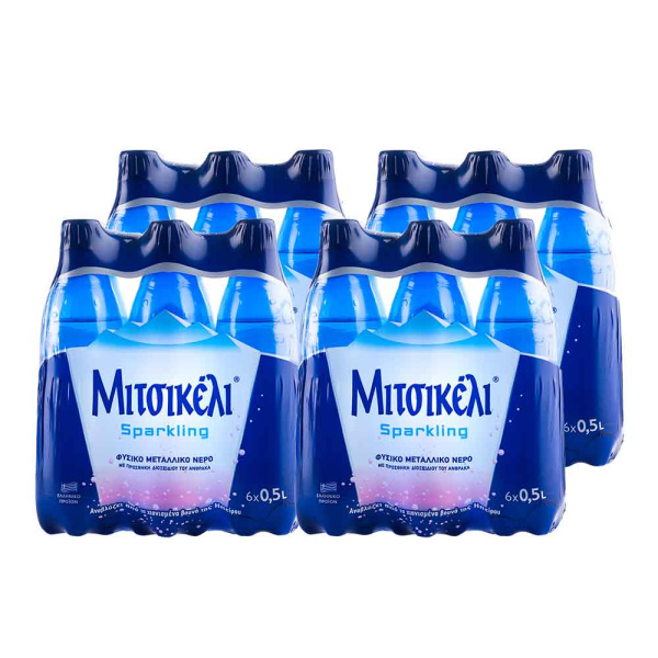 ΜΙΤΣΙΚΕΛΗ Ανθρακούχο Νερό 500ml 24pcs