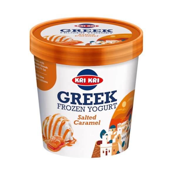 KRI KRI GREEK FROZEN YOGURT SALTED CARAMEL 450ml