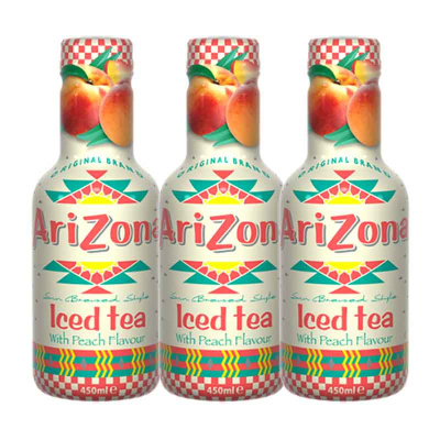 ARIZONA ICED TEA WITH PEACH FLAVOUR 450ml 3pcs