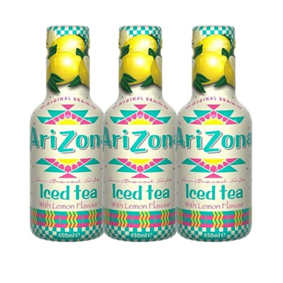 ARIZONA ICED TEA WITH LEMON FLAVOUR 450ml 3pcs