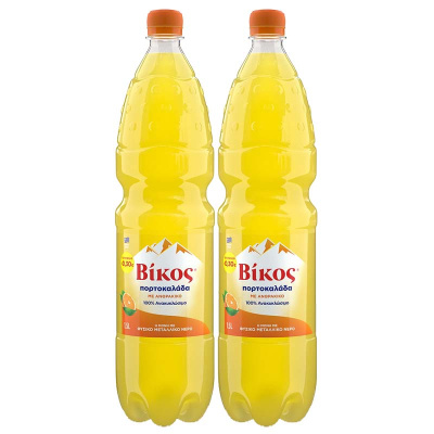 VIKOS CARBONATED ORANGEADE BOTTLE 1,5lt 2pcs