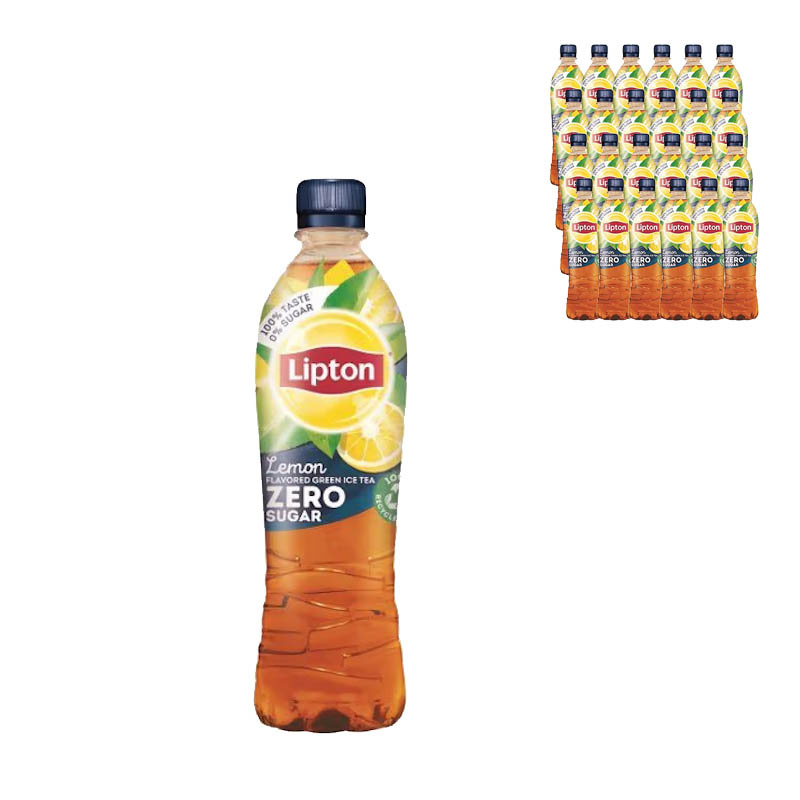 LIPTON BLACK LEMON ZERO SUGAR 24x500ml