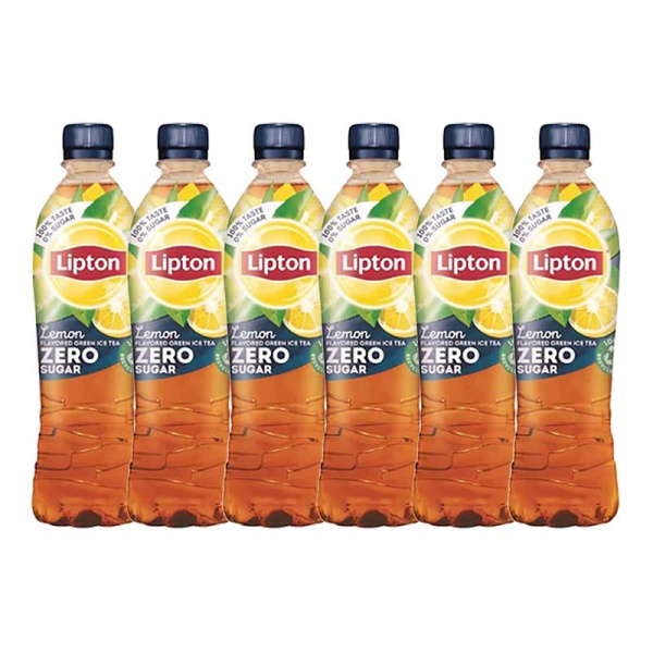 LIPTON BLACK LEMON ZERO SUGAR 6x500ml