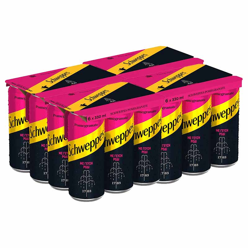 SCHWEPPES SODA FLAVOUR POMEGRANATE 330ml 24pcs