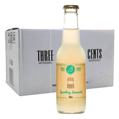 THREE CENTS SPARKLING LEMONADE 24x200ml