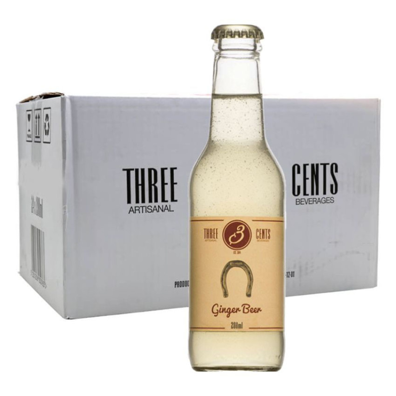 THREE CENTS GINGER BEER 24x200ml