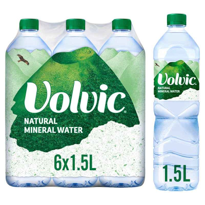 VOLVIC NATURAL MINERAL WATER 6x1.5lt