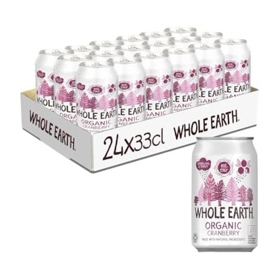 WHOLE EARTH SPARKLING CRANBERRY 24x330ml bio