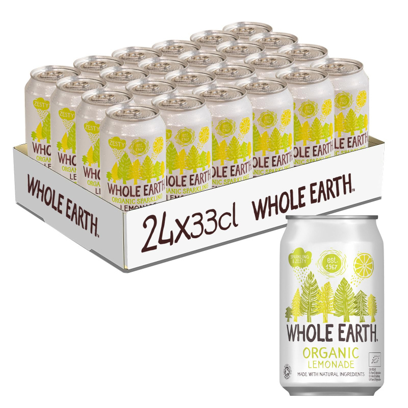 WHOLE EARTH SPARKLING LEMON 24x330ml bio