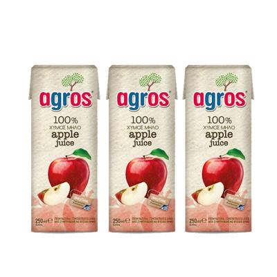 AGROS NATURAL JUICE APPLE 3x250ml