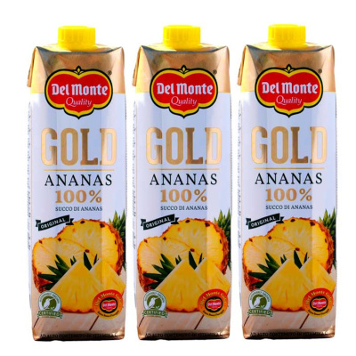 DEL MONTE PINEAPPLE GOLD 1lt 3pcs