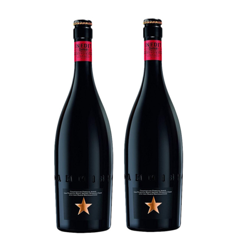 ESTRELLA DAMM INEDIT BEER BOTTLE 750ml 2pcs