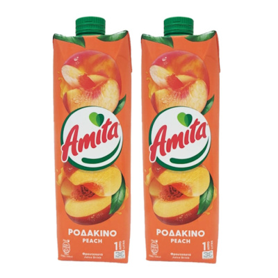 AMITA PEACH FRUIT DRINK 1lt 2pcs