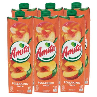 AMITA PEACH FRUIT DRINK 1lt 6pcs