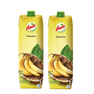 AMITA BANANA FRUIT DRINK 1lt 2pcs