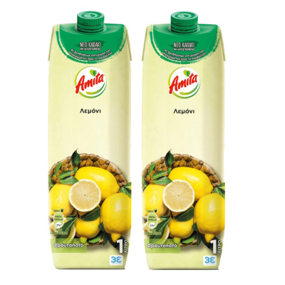 AMITA LEMON FRUIT DRINK 1lt 2pcs