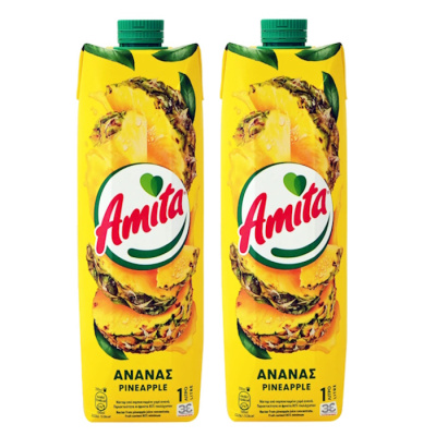 AMITA PINEAPPLE FRUIT DRINK 1lt 2pcs