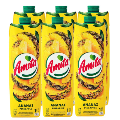 AMITA PINEAPPLE FRUIT DRINK 1lt 6pcs