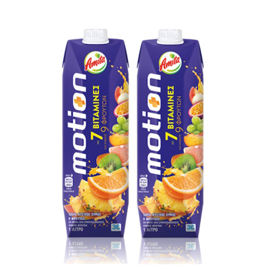 AMITA MOTION NATURAL JUICE 9 FRUITS 1lt 2pcs