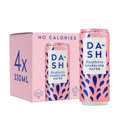 DASH RASPBERRY SPARKLING WATER 330ml 4pcs