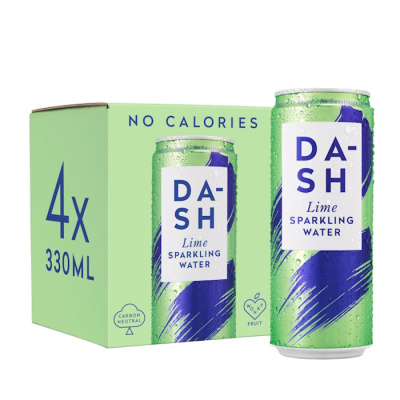 DASH LIME SPARKLING WATER 330ml 4pcs