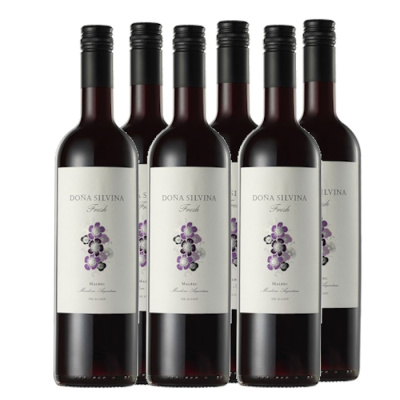 DONA SILVINA MALBEC FRESH ORGANIC RED WINE 13.7%VOL 750ml bio 6pcs