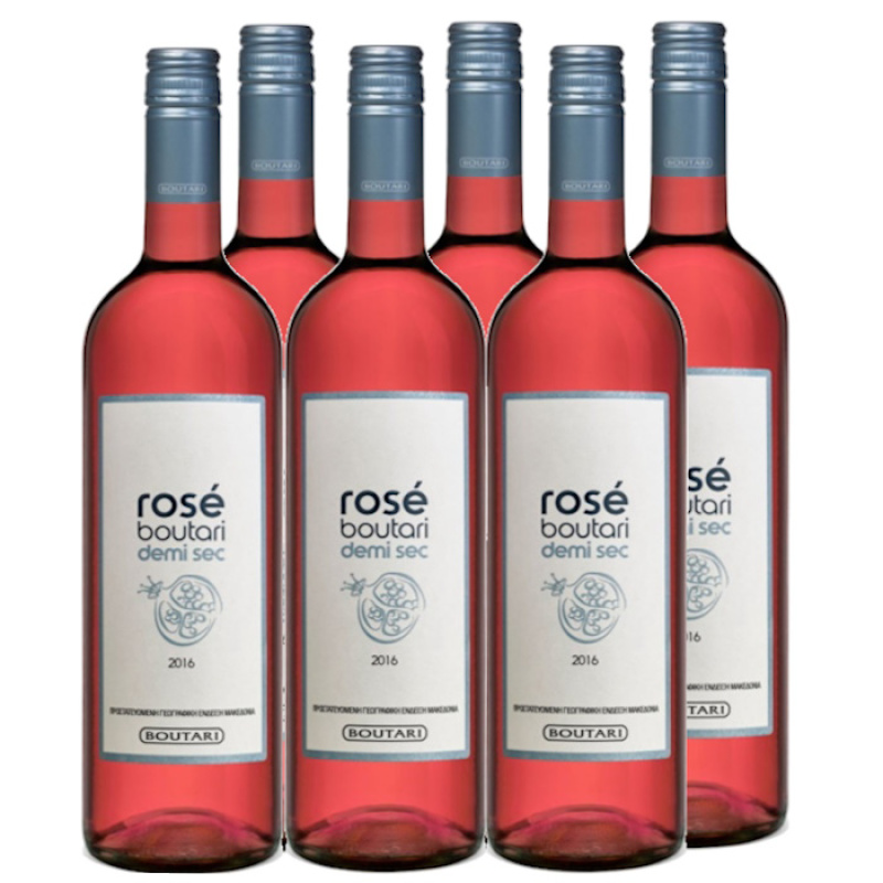 BOUTARI DEMI SEC ROSE MACEDONIAN 11.5%VOL 750ml 6pcs