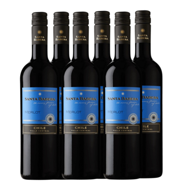 SANTA BABERA MERLOT WINE OF CHILE 13%VOL 750ml 6pcs