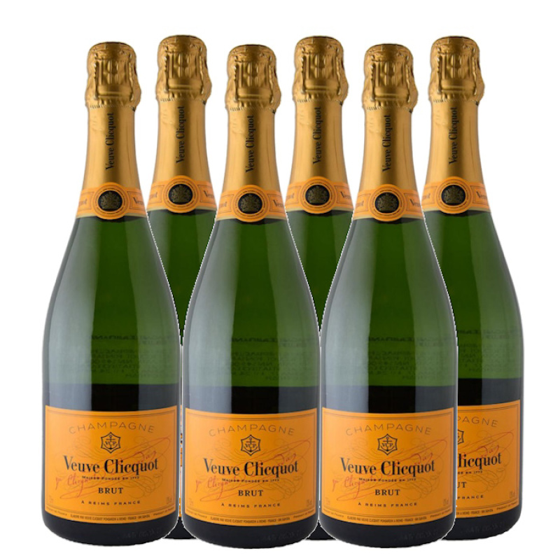 VEUVE CLICQUOT PONSARDIN BRUT CHAMPAGNE 12%VOL 750ml 6pcs