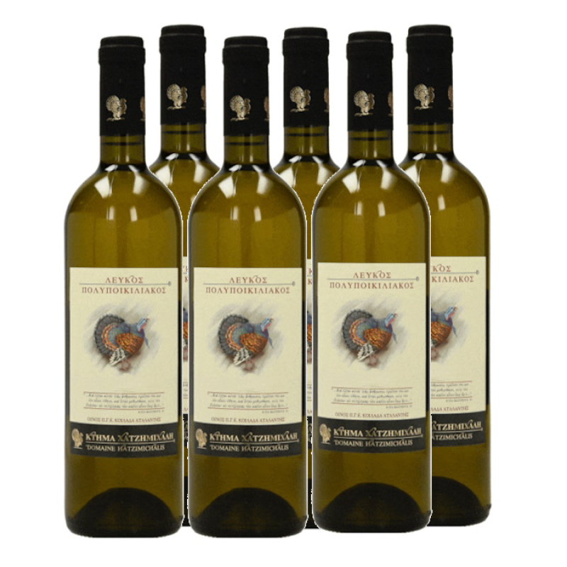 XATZIMICHALIS POLYPOIKILIAKOS WHITE WINE 13,5%VOL 750ml 6pcs