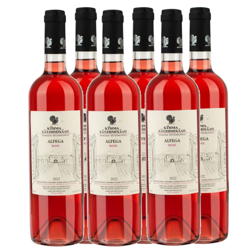 XATZIMICHALIS ALFEGA DRY ROSE WINE 13%VOL 750ml 6pcs