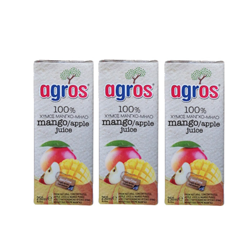 AGROS MANGO APPLE JUICE 3x250ml