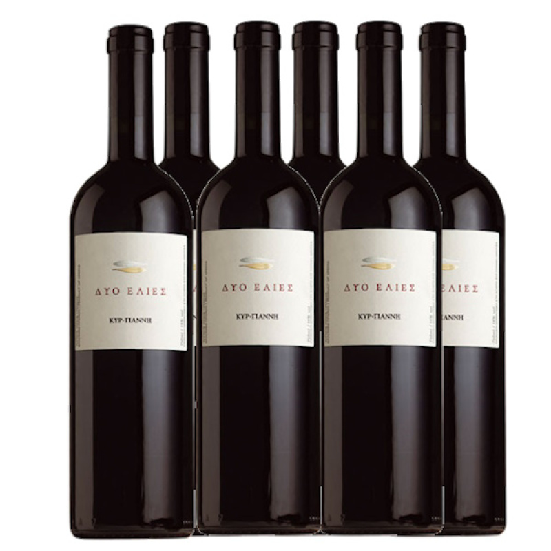 KYR YIANNI TWO OLIVES RED WINE 14.5%VOL 750ml 6pcs