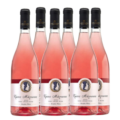 BARAFAKAS WINERY SEMI SWEET ROSE WINE 11%VOL 750ml 6pcs