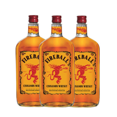 FIREBALL BLENDED CINNAMON & WHISKY LIQUEUR 33%VOL 700ml 3pcs