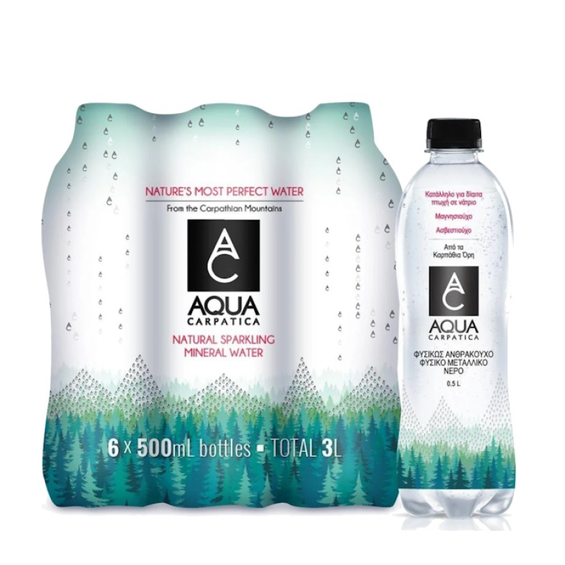 AQUA CARPATICA NATURALLY CARBONATED MINERAL WATER 500ml 6pcs