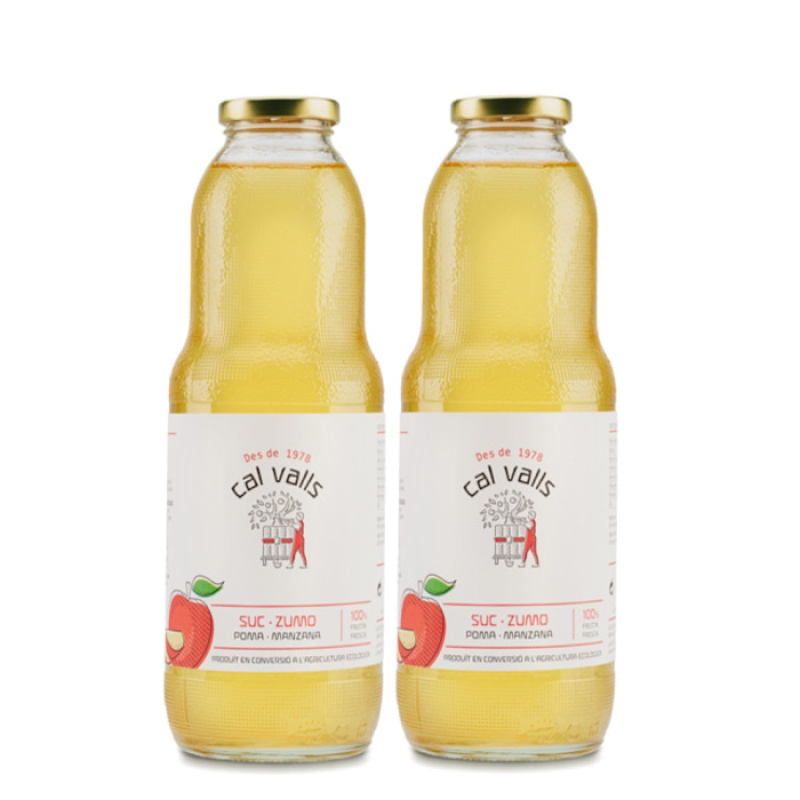 CAL VALLS ORGANIC 100% NATURAL APPLE JUICE 1lt bio 2pcs